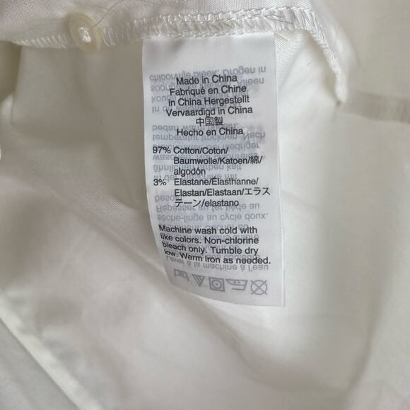 NWT J. Crew Curvy Slim Stretch Perfect Shirt Size 18 White Blouse Career Staple - Picture 13 of 15